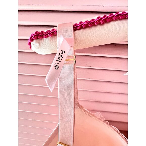 Baby Doll Negligee Size 2X Daisy Fuentes Push Up Blush Pink Lace Sheer Lingerie - Picture 7 of 10